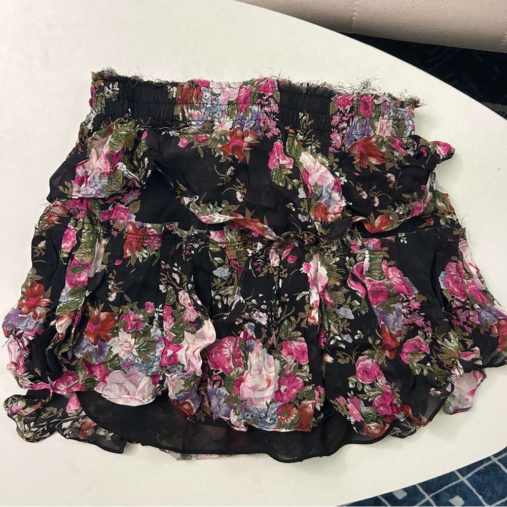 Loveshackfancy ruffle floral skirt